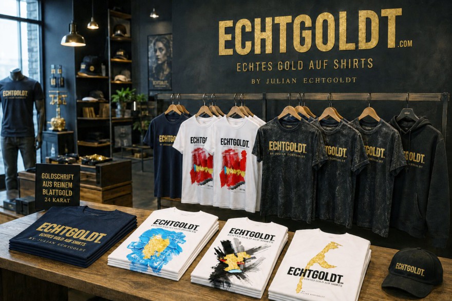 Julian Echtgoldt Echtgoldt.com Pures Gold auf T-Shirts Shop